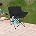 Menolana Folding Camping Chair Outdoor Moon Chair Lightweight with Carry Bag Fishing Stool Folded for Outside Beach Sports Lawn, Black