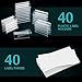 40 Packs Plastic Shelf Label Tags Wire Shelf Label Holder for Wire Shelving Clips with Paper Inserts Clips on to Shelves Compatible with 1-1/4in Shelves