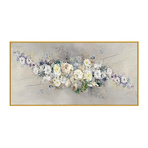 Peinture de chevet nouvelle chinoise, grand paysage de fleur blanche zen