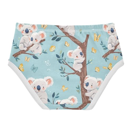 Wusikd Koala Bear Tree Girls' Underwear Cotton Butterfly Girls Briefs Soft Toddler Underwear 2T2