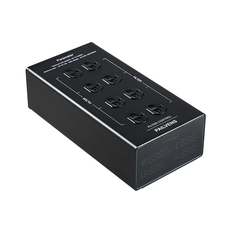 AC Power Filter 8 Wege HiFi Power Conditioner mit LED Display G20 Schwarz