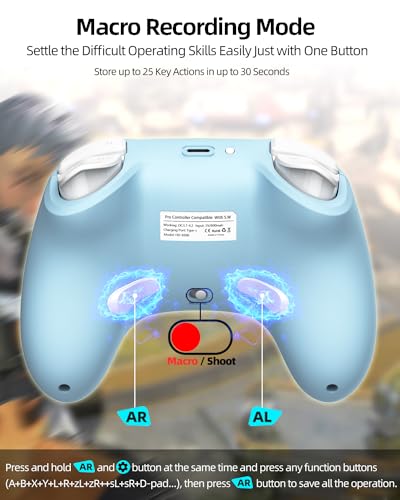 Image of iPhone Controller with Phone Clip, Hall Effect Joystick Wireless Bluetooth Gaming Controller for Android /iPhone /Apple Arcade MFi Games /PC /Switch /Steam with Macro /Lock Joystick Speed /6-Axis /Motor /Turbo