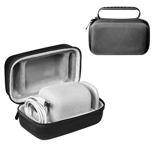 Hard EVA Protective Case for Sony LinkBuds Wireless Portable Bluetooth Speaker, Shockproof Storage Bag with Custom Compartments for Earbuds, Charging Cradle & Cable (Black)