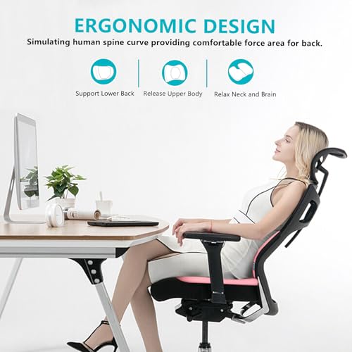 Image of FLORICH Car Seat Cushion and Back Support for Office Chair Memory Foam Chair Cushions Pressure Relief Seat Pads with Gel Massage Point Lumbar Support Relief Sciatica & Tailbone (Light Pink)