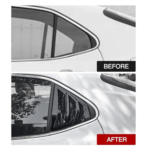 YINGTUU for Toyota Camry 2024 2023 2022 2021 2020 2019 2018 Accessories Car Rear Side Window Louvers Air Vent Scoop Shades Cover Trim Blinds Decals-Glossy Black(Not Fit 2025) by Generic - Image 2