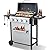4-Burner Propane Gas Grill with 2 Foldable Side Tables, 34,200 BTU Outdoor BBQ Grill with Porcelain-Enameled Flame Tamers, Built-in Thermometer, Easy Assembly for Patio, Backyard BBQ