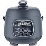 Bear Rice Cooker 3 Cups (Uncooked), Fast Electric Pressure Cooker, Portable Multi Cooker with 10 Menu Settings for White/Brown Rice Oatmeal and More, Nonstick Inner Pot
