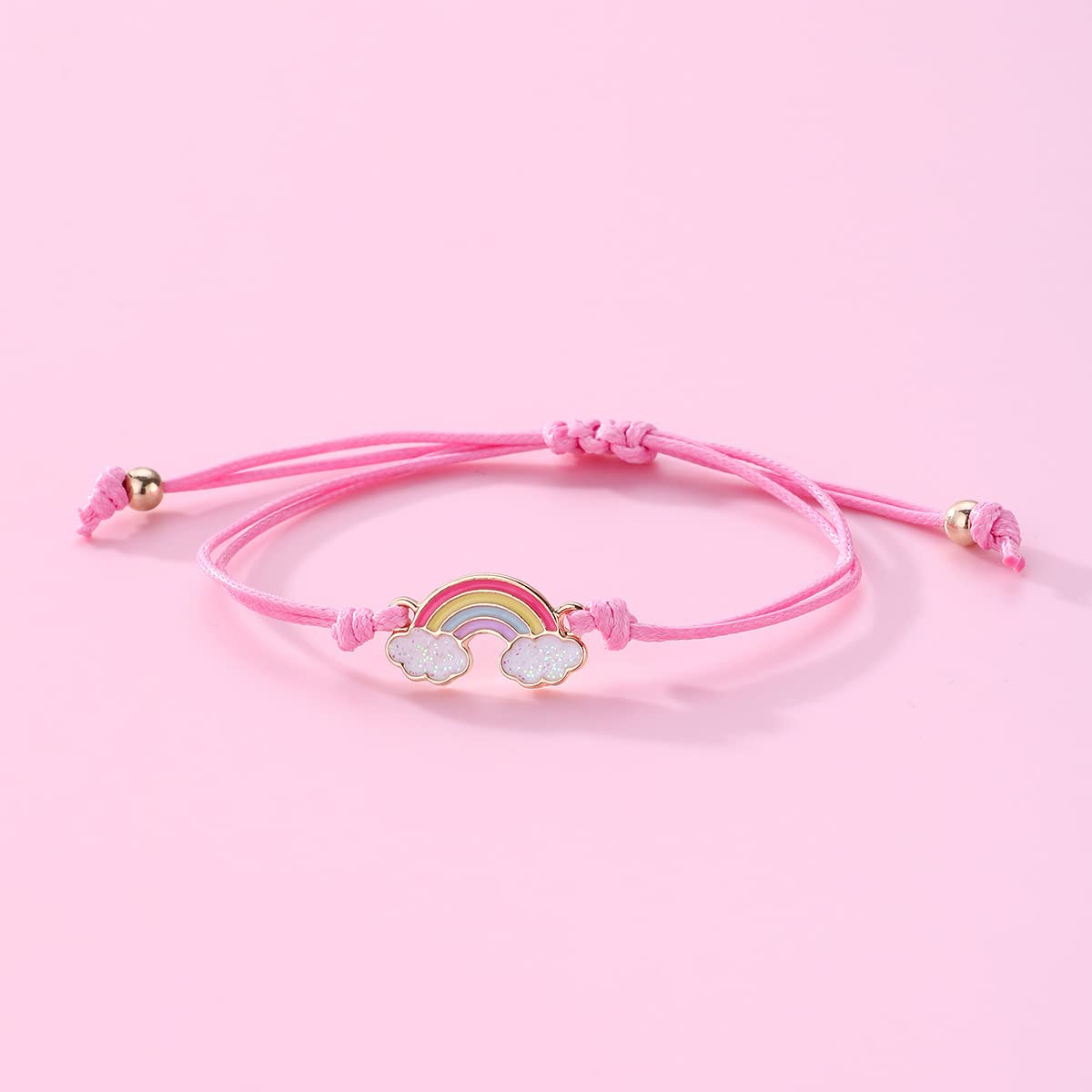 Lucien 3 Stück Armband Mädchen, Freundschaftsarmband Kinder Einstellbare Geflochten Armband, Regenbogen Rrmband für Mädchen Geschenke und Kinder Mitgebsel Kindergeburtstag