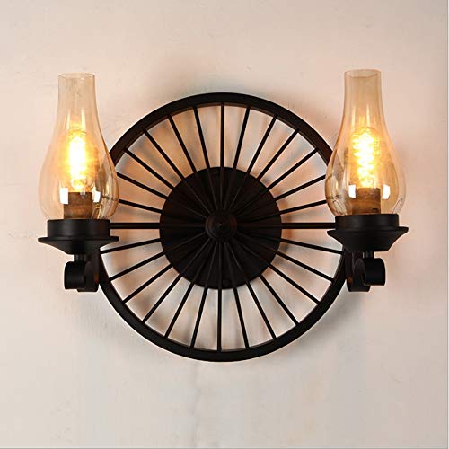 Mediterranean Steampunk Wall Light Retro Creative Wall Lamp Living Room Attic Cafe Hall Bar Decor Interior Kerosene Lamp Bronze Round Iron Wall Sconce E27 (Color : Double Head) needed (Double Head) steampunk buy now online Mediterranean Steampunk Wall Light Retro Creative Wall Lamp Living Room Attic Cafe Hall Bar Decor Interior Kerosene Lamp Bronze Round Iron Wall Sconce E27 (Color : Double Head) needed (Double Head) steampunk buy now online
