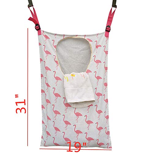 Hdhyk Adjustable Door-Hanging Laundry Hamper With Stainless Steel Hooks #TOP3