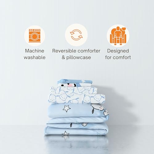 Image of Sanrio Pochacco Bedding 7 Piece Super Soft Cozy Reversible Comforter and Sheet Set with Sham, Full, (Officially Licensed Product) By Franco