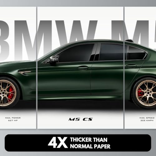 Image of Funk You Store M5 CS Poster Split Design Car Posters | 3 A3 Sized Cars Poster for Wall | Large Size (89 x 42 cm) Sportscar Wall Decor | M5 CS Car Posters for Room | Supercar (B 028)