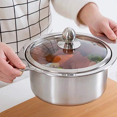 Yardwe Aço Inoxidável Stock Pot Com Tampa| Panela Quente Com Dupla Resistente Ao Calor Alças Fogão P