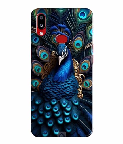 Image of Printed Hard Back Case Cover & Compatible for Samsung Galaxy A10S / Samsung Galaxy M01S | Peacock Vector Art (Multicolor) - D1206