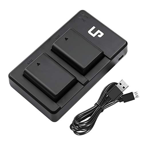 NP-FW50 Battery Charger Pack, LP 2-Pack Battery & Dual Slot Charger, Compatible