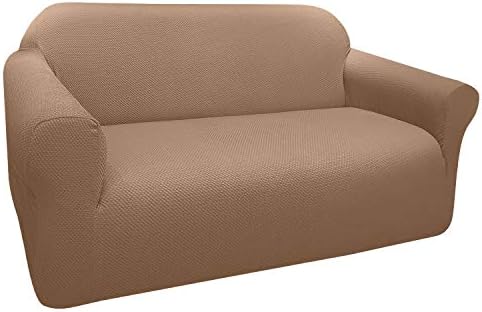 Granbest Thick Sofa Covers 3 Seater Stylish Pattern Stretch Couch Covers Non-Slip Sofa Slipcover with Elastic Bottom for Living Room Dog Pet Furniture Protector (3 Seater, Chocolate)
