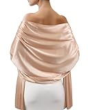 Sofier Satin Shawl Wraps for Women Evening Dresses Wedding Bridal Party Silky Scarf Formal Cover Up Bridesmaid Gifts