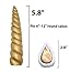 XL Food Grade Unicorn Cake Topper, Reusable Gold Unicorn Horn,Ears And Eyelashes Party Cake Decoration Value Set For Unicorn Party Decoration For Baby Shower And Birthday Party (Gold, X-Large)