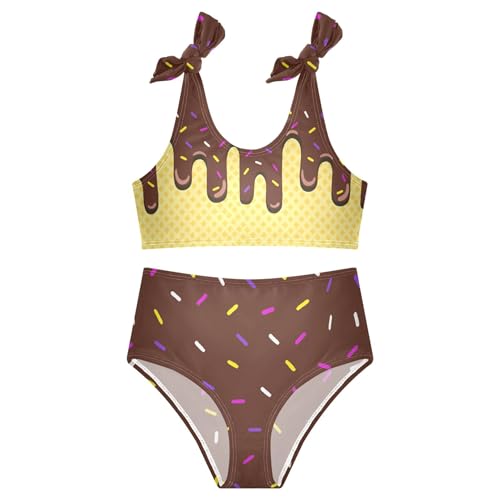 Image of Girls Tankini Swimsuit Bathing Suit Two Piece Bikini Summer Beach Swimwear with Adjustable Strap 3-12 Years