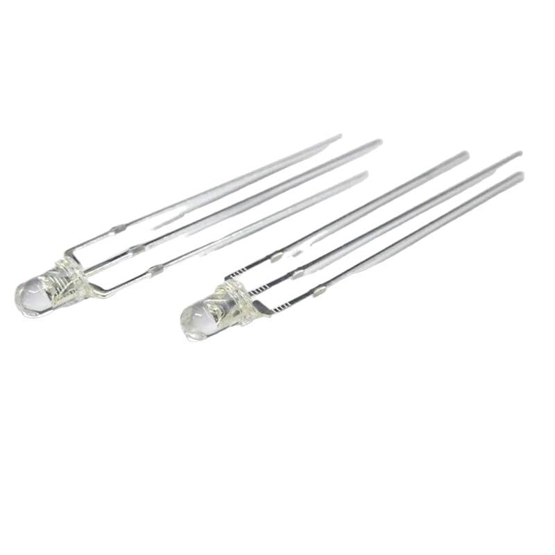 New 2024 50Pcs 3Mm Led Diode Red - Green Common Cathode & Common Anode Round Bi-Color DIY Light Accessories