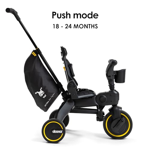 image for Doona Liki Trike, Midnight Edition - 5-in-1 Compact, Foldable Tricycle