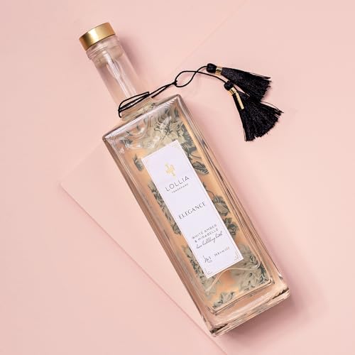 Lollia Elegance Bubble Bath, 24.8 oz, White Amber and Mirabelle, Relaxing Bubble Bath for Women, Bubbling Skin Care, Luxury Beauty for Body, at Home Spa Experience