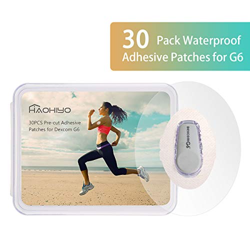 HONYOU 30 Pack Adhesive Patches for G6 Invisible Patches for G6 Precut Water-Resistant