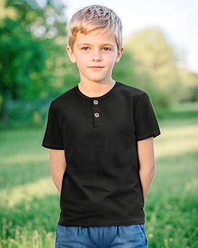 Boys T-Shirt Summer Clothes Youth Teen Kids Short Sleeve Tees Shirt Casual Athletic Tops 3 Pack Outfits 9-15 Years4