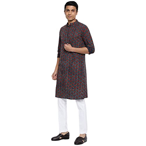 Image of Fabindia Multicolour Cotton Printed Long Kurta