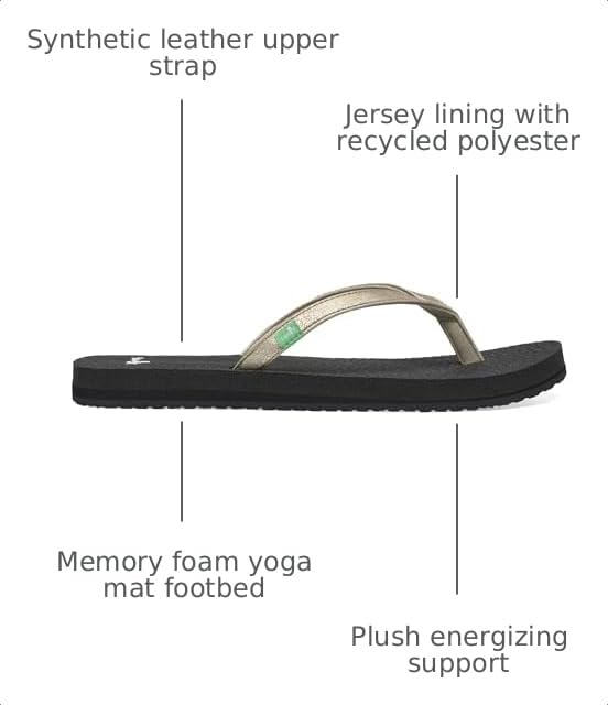 Image of Sanuk Yoga Spree 4 | Yoga Mat Footbed | Flip Flops for Women | Yoga Sandals For Women | Women's Beach Sandals