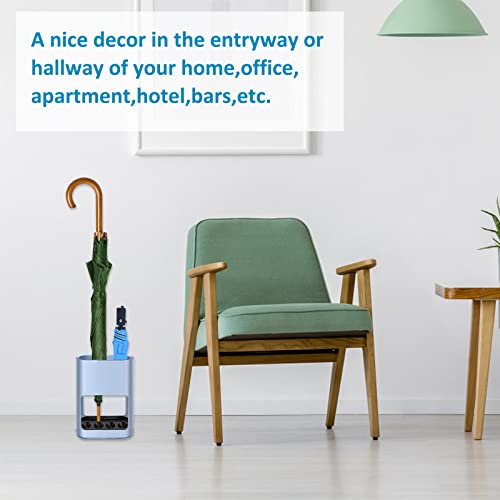 Umbrella Stand Holder Umbrella Rack With Removable Drip Tray For Entryway Home Office Decor, Free Standing Organizer For Umbrella Walking Sticks And Canes, Stored 4 Umbrellas, Blue #TOP2
