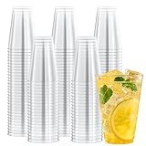 JOLLY CHEF 14 oz Clear Plastic Cups, 200 Pack Heavy-duty Party Glasses, Disposable plastic cups for wedding Cocktails Tumblers, Ideal for Wedding & Party