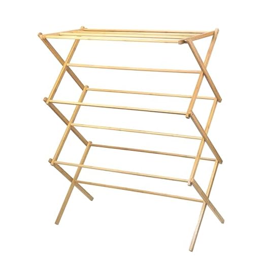 Collapsible Wooden Clothes Drying Rack