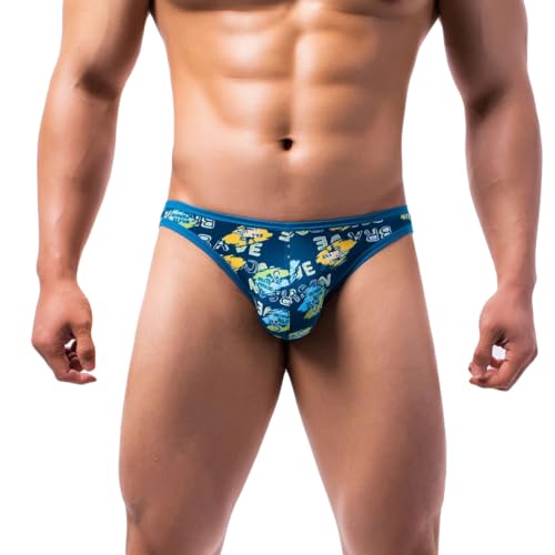 TAPUU Mens Design Low Rise Bikini Briefs Underwear
