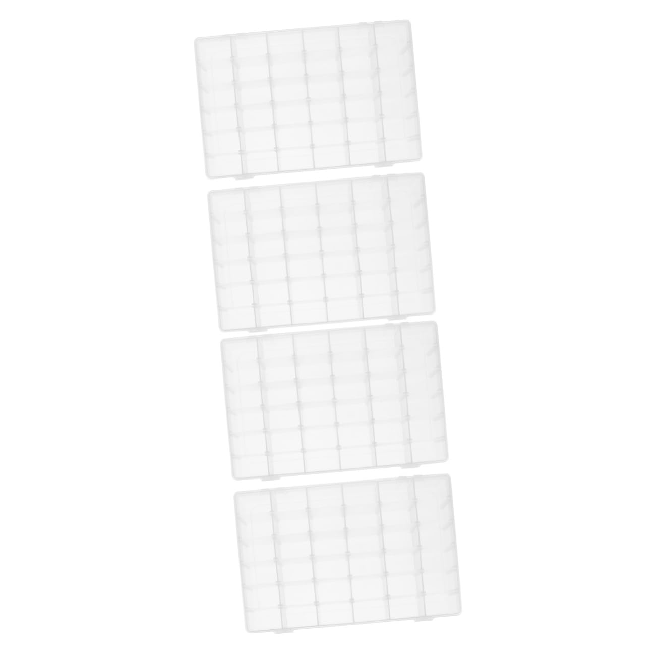 2 Series Caja Organizadora Transparente Con Compartimentos Para Almacenamiento Y Organización De Herramientas De Manicura Nail Art Y Accesorios Pequeños Resistente Y 2 Piezas*2