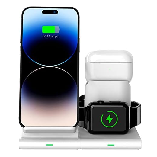 Hoidokly 3 en 1 Chargeur Induction pour iPhone et iWatch, Chargeur sans Fil Rapide Station de Portable 7.5W pour iWatch 7/6/5/4/3/2/1, iPhone 13/13 Pro/12 Pro Max/11/XS Max/XR/X/8 Plus et AirPods Pro