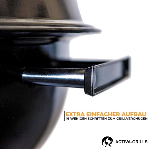ACTIVA Kugelgrill Montenegro | Premium Grill mit einstellbarer Luftzufuhr, hochwertigem Grillrost & Deckel | Holzkohle Grill für gelungenes Barbecue – Bild 6