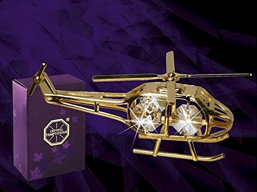 Crystal Temptations -Helicopter figurine embellished with crystals from Swarovski