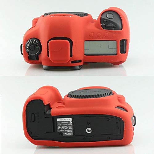 Image of Canon 5D Mark IV Camera Case, Professional Silicone Rubber Camera Case Cover Detachable Protective for Canon 5D Mark IV - RED