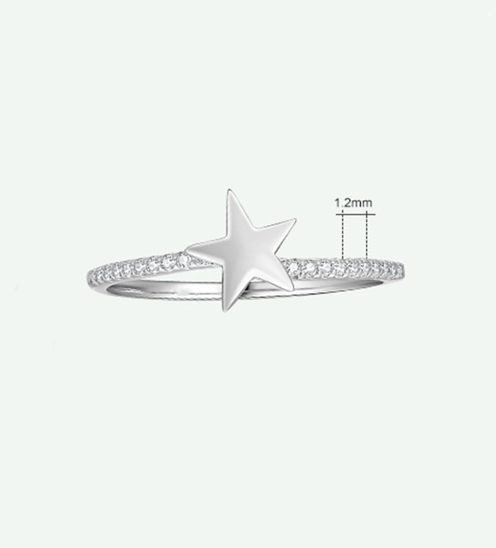 Anillos de diamante cultivados en laboratorio de oro blanco, anillos de compromiso para mujer, oro auténtico, estrella, anillo de aniversario, alianzas con diamante cultivado en laboratorio para