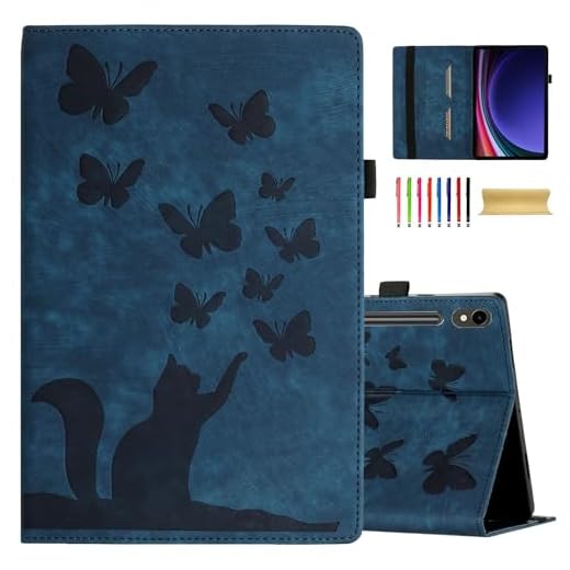 Dteck Capa para tablet Galaxy Tab S9 FE de 11 polegadas/S9 de 11 polegadas, Galaxy Tab S8/S7 de 11 polegadas, suporte multiângulo, à prova de choque, capa protetora para tablet com suporte para caneta