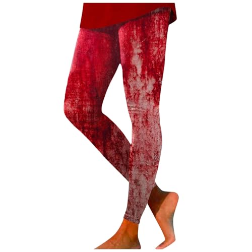 Pantalon de yoga décontracté rouge imprimé femme pour fitness et loisirs