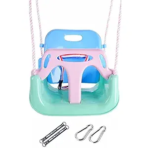 3-in-1 Baby Swing Seat, Toddler Swing, Anti-Flip Snug & Secure Detachable Infants to Teens Kids Swing Set for Playground Indoor Outdoor