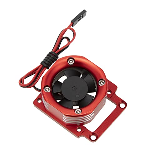 Image of DKKY RC Motor Cooling Fan Heatsink 21000 RPM for Traxxas 1 /8 4WD Sledge Motor with LED Light, Red