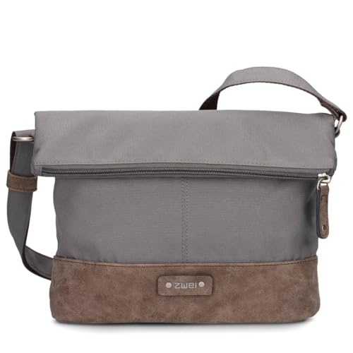 Damen Handtasche Olli OT6 erweiterbare Umhängetasche 2/4 Liter Crossbody Bag wasserabweisend robust strapazierfähig Canvas-Stil Vintage-Look (rock)