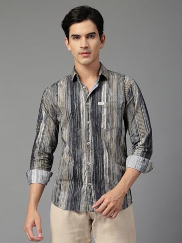 Image of Majestic Man Men's Stylish Unique Print Casual Shirt - Pure Cotton| Full Sleeve | Trendy & Comfortable