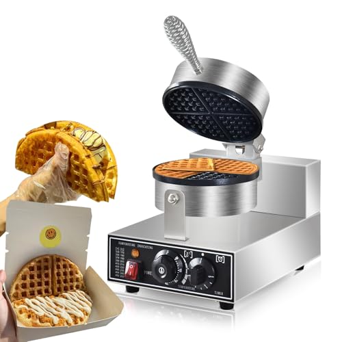 Aeydjxmer 110V Commercial Waffle Maker Round Waffle Maker Machine thumb #1