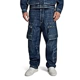 [ジースターロゥ] ジーンズ メンズ デニムパンツ カーゴパンツ リラックスフィット ブルー Multi Pocket Cargo Relaxed D24556-D577-G334-W28/L32