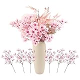 hhdatc 6-Pack 16' Pink Silk Cherry Blossom Branches Flores artificiales para decoracion for Spring Decor Japanese Garden Weddings Home Bedroom Table Centerpieces & Party Decor