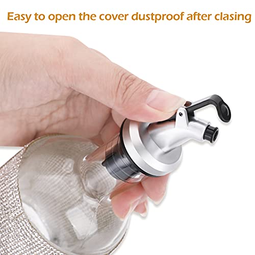 ASTER Olijfolie Tuiten Fles Pourer 5 Pack,Lekvrije Liquor Pourers met Stofkappen Olie Uitloop Liquor Spirit Drinks… - Image 7